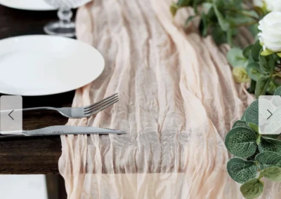 Blush table runners